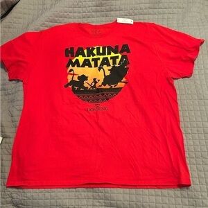 Disney Lion King Hakuna Matata Red Tee  size 3XL Unisex NEW